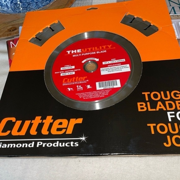 Cutter Diamond Products The utility 14In. Multi Purpose Blade New in Box‎ - Picture 1 of 14
